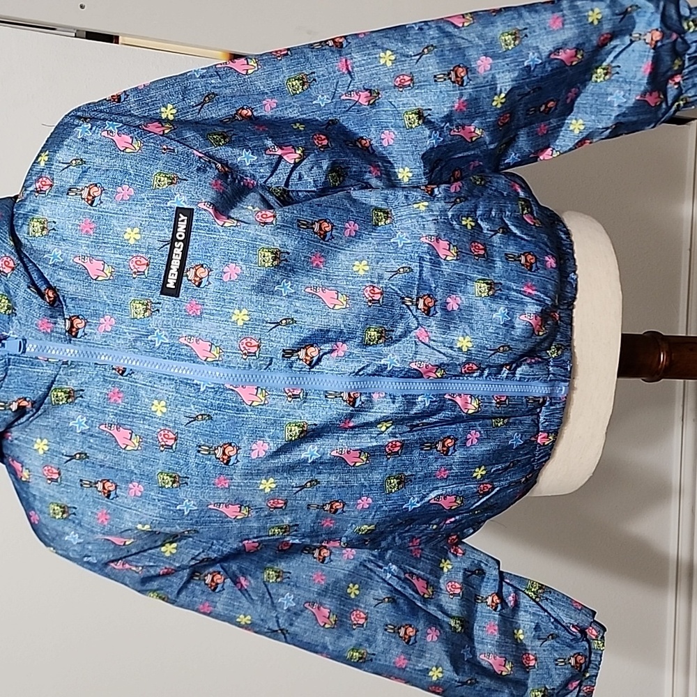 $98- Members Only X Nickelodeon Spongebob Squarepants Sherpa Lined JACKET/Coat